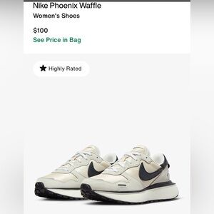 Nike Phoenix Waffle Sneakers womens sz 6 white/summit/sandrift kicks